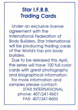 1993 Star Pro Body Builders - Ad Cards #NNO Flex Wheeler Back